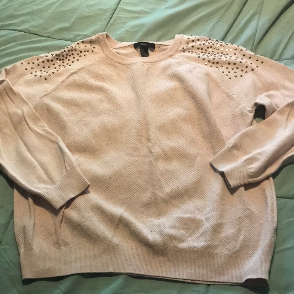 Forever21 Bedazzled Shoulders Sweater